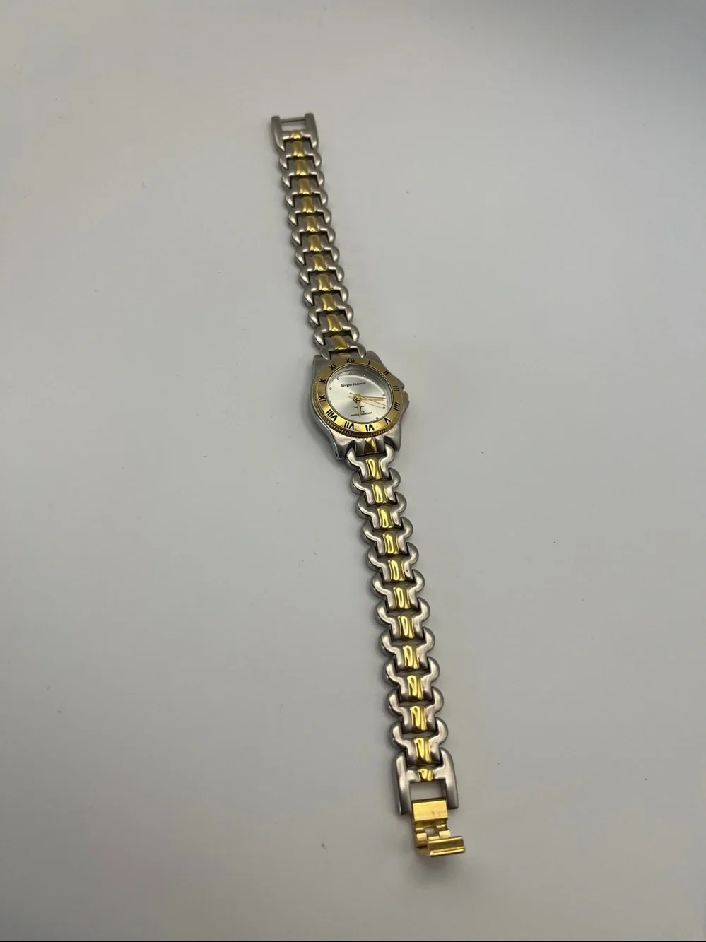 Sergio Valente Two-Tone Gold and Silver Ladies Watch